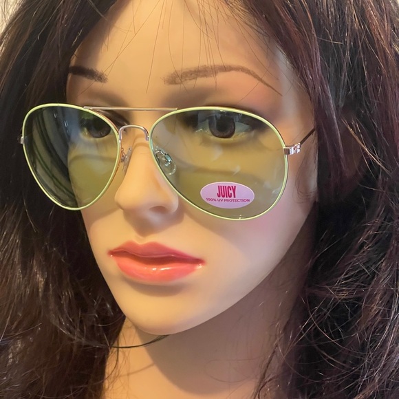 JUICY COUTURE Tony Sunglasses In Shiny Gold-Green 58-17-145 Unisex - Picture 2 of 12